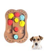 Multifunctional educational wooden toy for pet dog feeding, color: bone type