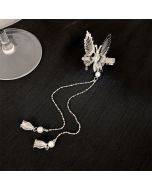 Moving Butterfly Wings Tassel Hair Clip Side Bangs Clip(Silver)