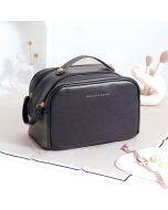 Waterproof PU Handheld Makeup Bag for Travel and Outgoing Double Zipper Wash Bag