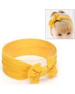 Cute Bowknot Infant Baby Girl Hairband Headwear Headbands(Yellow#22)