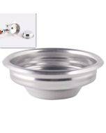 Semi-automatic Coffee Machine Stainless Steel Powder Bowl Brewing Head Filter Bottomless Handle Filter, Specification:Single Cup, Size:58mm Universal