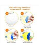 Deli water-soluble colored pencils 24 colors, 36 colors, 48 colors, 72 colors, coloring and drawing pencils