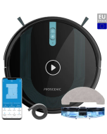 Proscenic 850T Smart Robot Cleaner 3000Pa Suction Three Cleaning Modes 250ml Dust Collector 200ml Electric Water Tank Alexa Google Home App Control - Black
